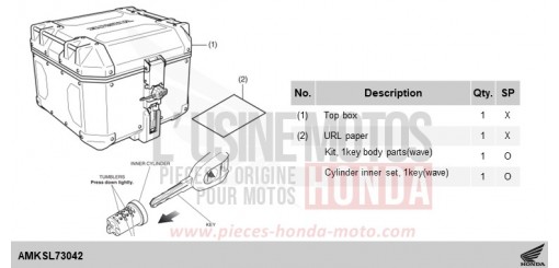 KIT,TOP BOX(AL) CRF1100DR de 2024